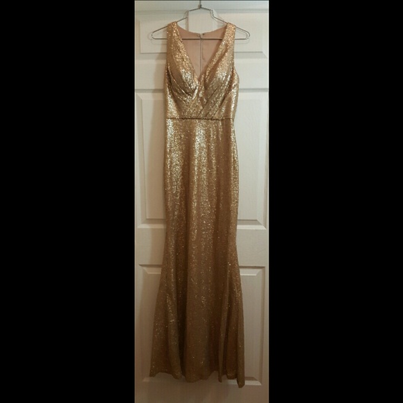 BARI JAY Gold Gown - Picture 6 of 6